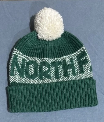 The North Face TNF Hombre Retro Cabina Gorro Invierno Tejido Sombrero Verde Nuevo sin Etiquetas Foto 1 de 4