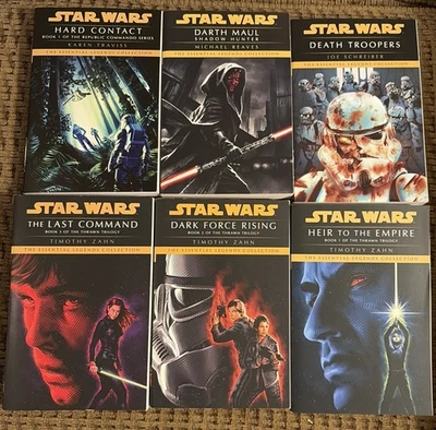 Lot Of 6 Star Wars Essential Legends Collection Thrawn Trilogy Books & More Foto 1 de 4