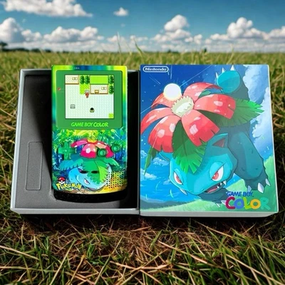 NINTENDO GAME BOY COLOR - IPS V3 - POKÉMON VENUSAUR EDITION - MENÙ OSD - NUOVO - Immagine 1 di 4