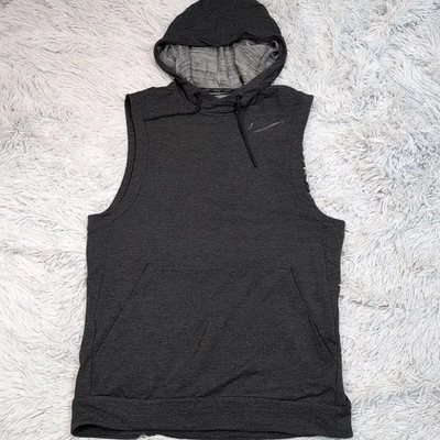 Nike Sweatshirt Mens S Gray Hoodie Logo Pocket Swoosh Street Wear Dri Fit Soft - Image 1 of 4