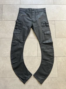 Jeans AKINGS New York Alan King Omari cerati neri impilati uomo skinny moto taglia 36 - Foto 1 di 20