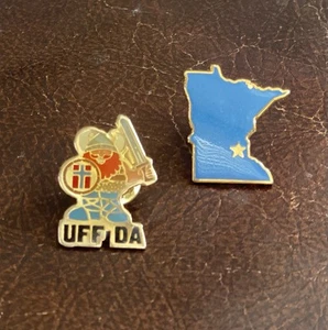Minnesota State Shaped Collectible Souvenir Anstecknadel "Uffda Yeah, You Betcha" - Bild 1 von 2