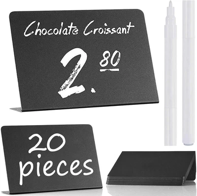 Mini Tafeln Zum Beschriften,Buffet Schilder,Mini Kreidetafel,Preisschilder Aufst - Bild 1 von 4