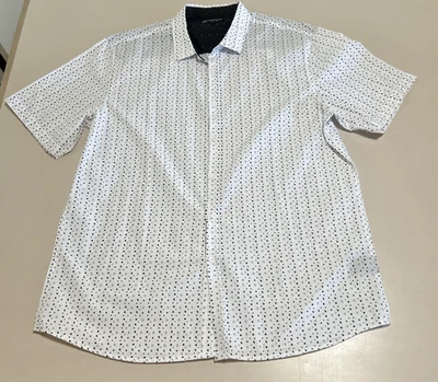 Camisa informal de manga corta Sahara Club blanca con triángulos negros talla 2XL NUEVA SS Foto 1 de 4