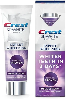Crest 3DWhite Clinical Miracle Glow Advanced Whitening Technology Toothpaste75ml - Image 1 of 4