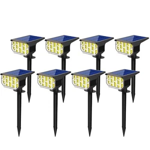 8er Pack Solar Landschaftsleuchten Außen 66 LED 3 Beleuchtungsmodi Wasserdicht IP68... - Bild 1 von 7