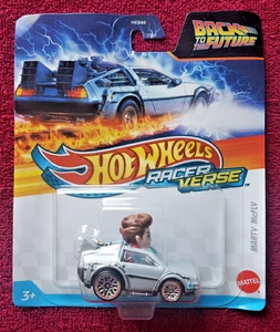 Hot Wheels Racer Verse Ritorno al Futuro Marty McFly in DeLorean Time Machine - Foto 1 di 9