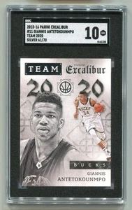 2015-16 Excalibur Giannis Antetokounmpo /70 Team 2020 Silver GEM MINT SGC 10 - Picture 1 of 2