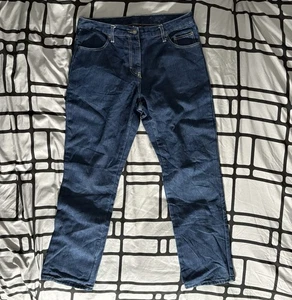 Dickies Blue Denim Jeans With Checked Lining Size 14 - Picture 1 of 4