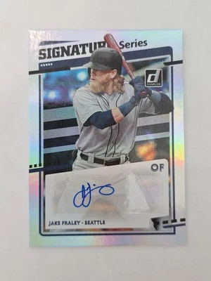 2020 Donruss Jake Fraley Rookie RC Auto Seattle Mariners - Image 1 of 3