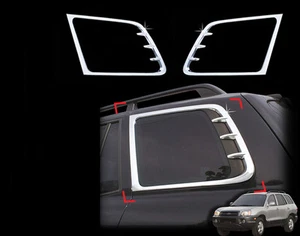 Chrome Window C Pillar Post Quarter 2P for 2001 - 2006 Hyundai Santa Fe - Picture 1 of 1