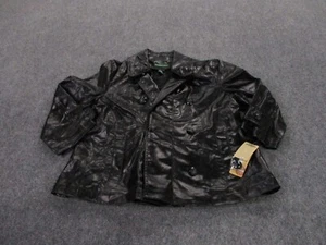 Ralph Lauren Jacket Adult M Metallic Black Button Outdoor Hiking Y2K Women NEW - Picture 1 of 10