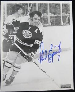Phil Esposito Boston Bruins Hockey Signed 8 x 10 Photo by Robert Shaver - Type 1