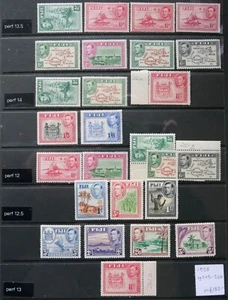 Fiji 1938 GVI sg249-266 to 5/- various perfs, lhm - cv £150 - E1486 - Picture 1 of 1