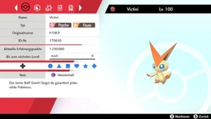 Victini Pokemon Schwert Schild 6DV! + Meisterball - Picture 1 of 6