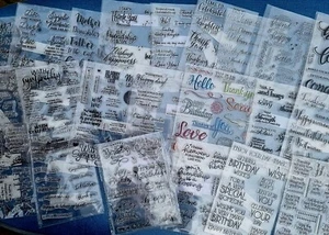 Choice of Craft Stamps,Verses,Sentiments,Relatives,Phrases,Birthday,Sympathy etc - Picture 1 of 152