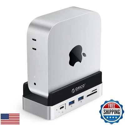 ORICO MiniDock and Stand Compatibility with Mac mini M4, 10-in-1 Aluminum Hub - Image 1 of 4