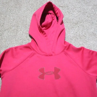 Under Armour Logo Suéter Sudadera con Capucha Rosa Sudadera Bolsa JUVENTUD XL YXL Foto 1 de 4