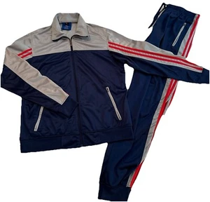 Royal Threads Canada Retro 2pc Tracksuit Sports Track Jacket Joggers Pants Large - Picture 1 of 13