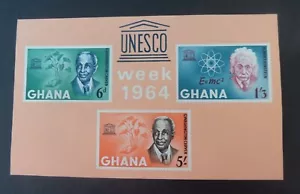 Ghana 1964 semana UNESCO Einstein Carver MS356A IMPERF MNH UM sin montar como nuevo - Imagen 1 de 1