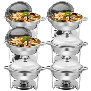 6 Quart Chafing Dish für Buffet Set Chafing Dish Rund Speisenwärmer für Hochzeit - Bild 1 von 11