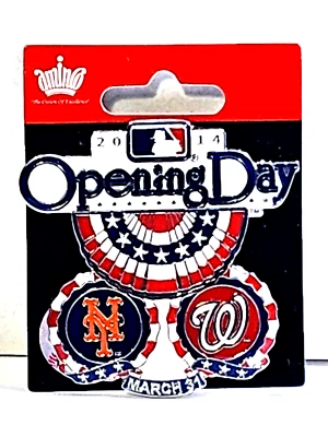 New York Mets 2014 Opening Day Pin vs Washington at Citi Field 3/31/2014 NY - Image 1 of 2