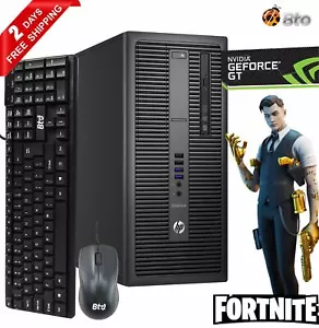 HP Gaming Computer 800 G2 i3-6100 8GB 512GB M.2 SSD NVIDIA GT 730 WiFi Win 10 PC - Picture 1 of 12