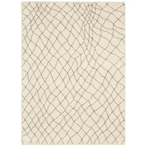 Sphinx Ivory Lines Banded Rows Angled Contemporary Area Rug Geometric 0738B - Picture 1 of 8