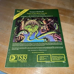 D&D Module B3 Palace of the Silver Princess TSR 9044 Dungeons &Dragons 1981 9044 - Picture 1 of 6