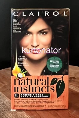 Clairol Natural Instincts 2RV 10-Minute Hair Color Former 38 BURGUNDY BLACK - Image 1 of 4