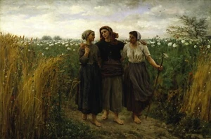 Jules Breton : "Returning from the Fields" (1871) — Giclee Fine Art Print - Picture 1 of 7