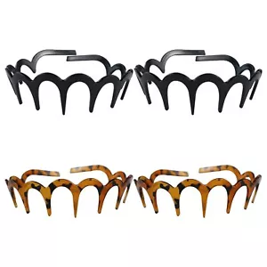 Zig Zag Headband 4 Pieces Hair Styling Accessories Wavy Tooth Comb Non Slip H... - Picture 1 of 7