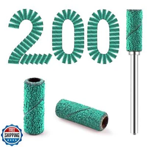 Cellentool 200 Pcs Nail Drill Bits Small Sanding Bands with 3.1mm Mandrel Bit - Picture 1 of 5