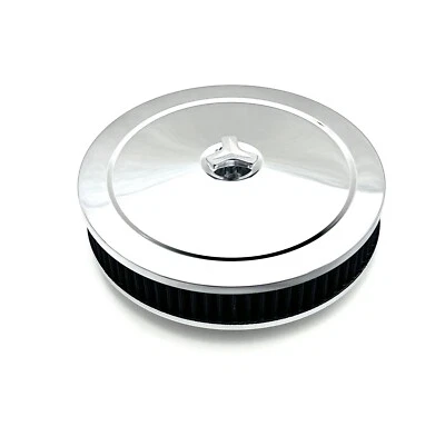 Air Cleaner Set 4-Barrel Carburetor 5-1/8" Neck Diameter Holley Rochester Chrome - Image 1 of 2