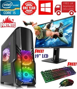 Fast Gaming PC Computer Bundle Intel Quad Core i5 16GB 1TB 2GB GT710 Windows 10 - Picture 1 of 6