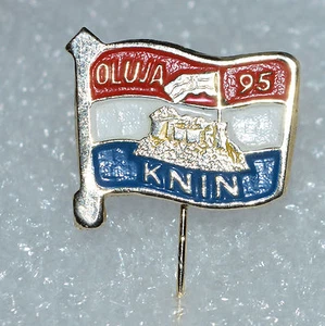 OLUJA 1995 Knin ejército croata patria guerra guerra bandera patriótica pin insignia rara - Imagen 1 de 3