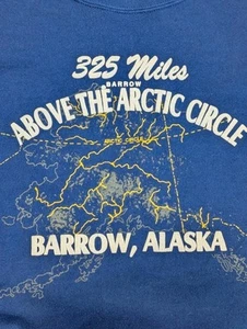 VTG Crewneck Sweatshirt Barrow, Alaska 325 Miles Above The Arctic Circle Mens L - Picture 1 of 7