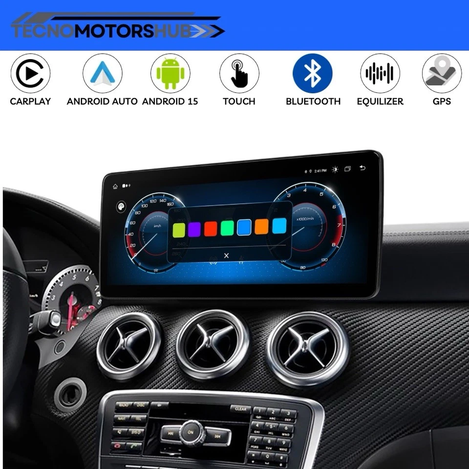 Autoradio Carplay Per Mercedes Benz Classe A W176 GLA X156 CLA NTG 4.5 2013-2018 - Immagine 1 di 4