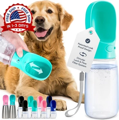 Botella De Agua Portátil a Prueba Fugas Para Perros Para Viajes Caminatas Paseos - Image 1 of 4