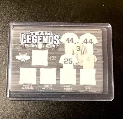 Placa impresa Babe Ruth 1/1 2024 Reggie Jackson Barry Bonds Foto 1 de 4