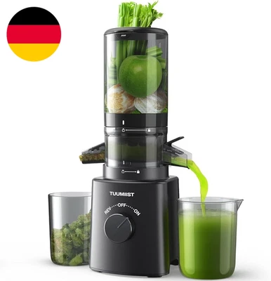 TUUMIIST Entsafter Slow Juicer Mit 120 MM Breitem Einfüllschacht, Entsafter Gemüse Und Ob