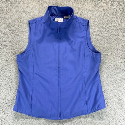 EP Pro Womens Sleeveless Full Zip Up Golf Wind Vest Blue Size M - Image 1 of 4