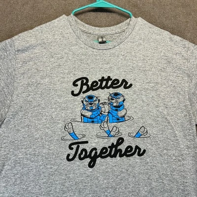 Danville Otterbots Better Together T 恤成人 M 短袖灰色 SGA Le Bleu — 第 1/4 张图片