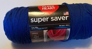 Red Heart Yarn Super Saver Royal Premium 7 Oz. Medium-4 Acrylic E300-0385 - Picture 1 of 2