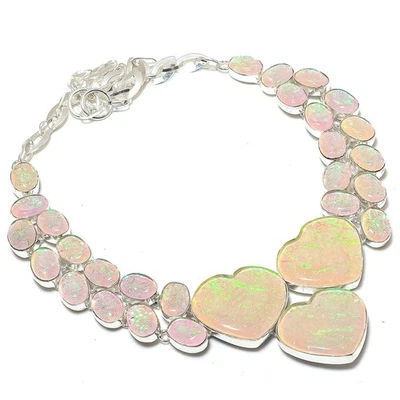 Australian Triplet Opal Gemstone 925 Sterling Silver Jewelry Necklace 18" D921 - Image 1 of 4