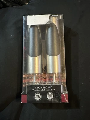 Cole & Mason Richmond Electronic Salt & Pepper Mill Gift Set - Silver  - Image 1 of 3