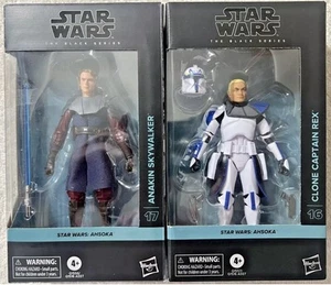 STAR WARS BLACK SERIES AHSOKA CLONE CAPTAIN REX & ANAKIN SKYWALKER - Picture 1 of 5