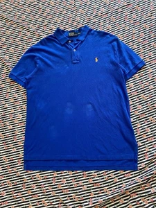 Polo Ralph Lauren uomo polo taglia large invecchiata sbiadita anni 90 Y2K casual rara - Foto 1 di 17