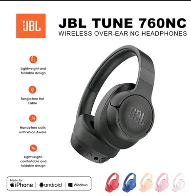 JBL Tune 760NC Auriculares  Bluetooth inalámbricos con cancelación de ruido - Imagen 1 de 2