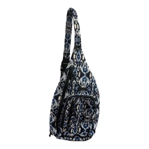 Vera Bradley Sling Rucksack blau Ikat Island Umhängetasche verstellbarer Riemen - Bild 1 von 11